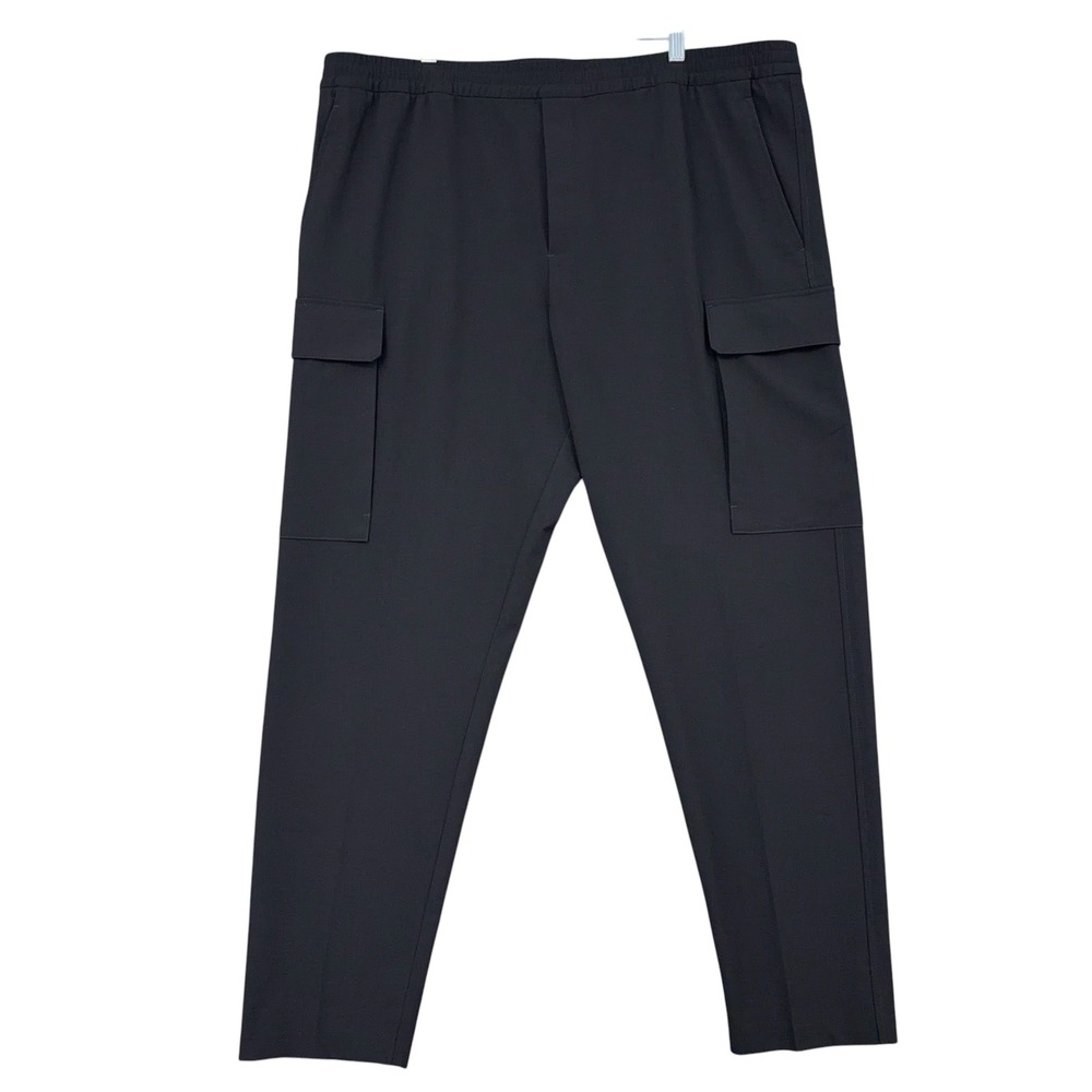 H&M Slim Fit Cargo Pants‎ Women XXL Polyester Viscose Black